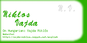 miklos vajda business card